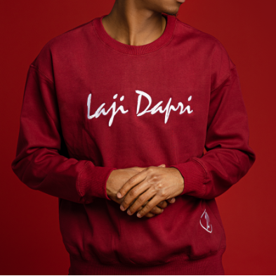 Velvet Crew Neck Sweatshirt